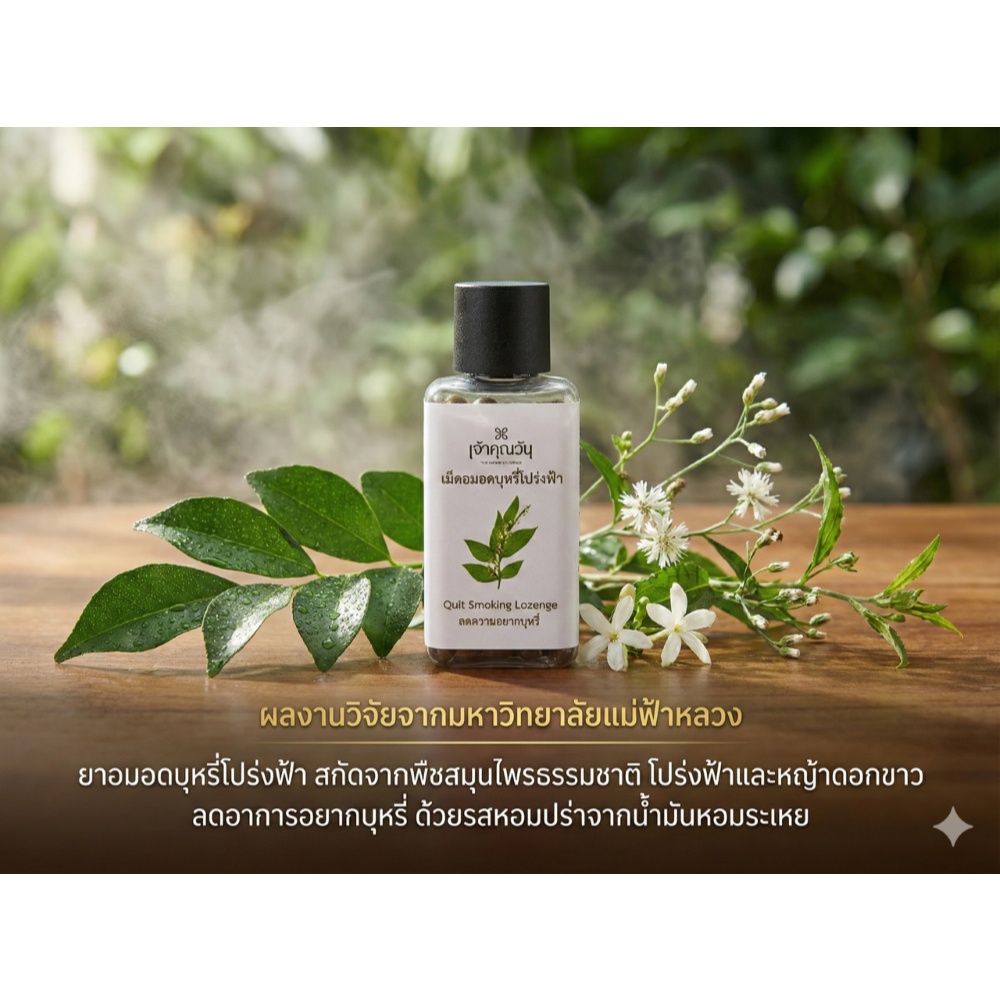 สมุนไพร อมอดบุหรี่ โปร่งฟ้า 30g./ QUIT SMOKING LOZENGE  30g.