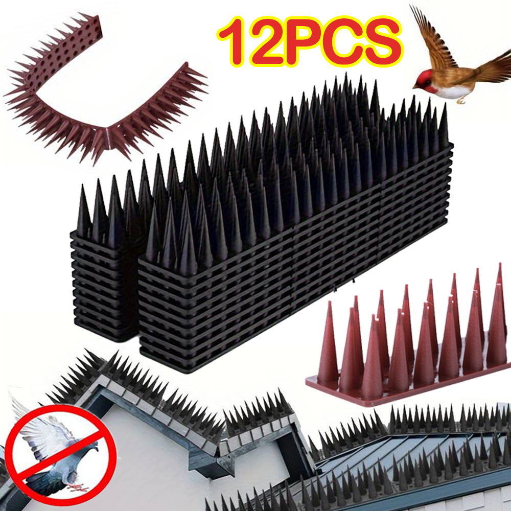 【COD】หนามไล่นก 43X4X3.5ซม. 12ชิ้น ไล่นกพิราบ ที่ดักนก กันนกพิราบ Bird Spikes กันนกเกาะ อุปกรณ์ไล่นกทำรัง ก้อนไล่นกพิราบ