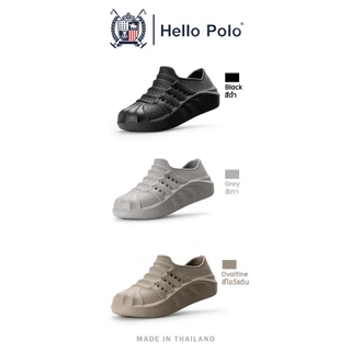 Hello Polo รองเท้าแบบสวม รองเท้าแตะผู้ชาย แฟชั่น กันลื่น ทนต่อการสึกหรอ อ่อนนุ่ม วัสดุEVA UNISEX ลางแจ้ง พร้อมลุย HP8064
