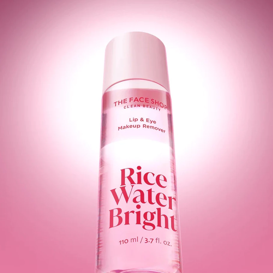 THE FACE SHOP RICE WATER BRIGHT MAKEUP REMOVER FOR LIP & EYE ล้างเครื่องสำอางรอบดวงตา กระจ่างใส เบาสบายไม่ทิ้งความมัน