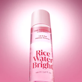 THE FACE SHOP RICE WATER BRIGHT MAKEUP REMOVER FOR LIP & EYE ล้างเครื่องสำอางรอบดวงตา กระจ่างใส เบาสบายไม่ทิ้งความมัน