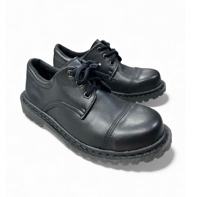 รองเท้าหัวเหล็ก Safety รองเท้าหนัง สีดำ (Size38-51)ต่อดำ - รูปที่ 2