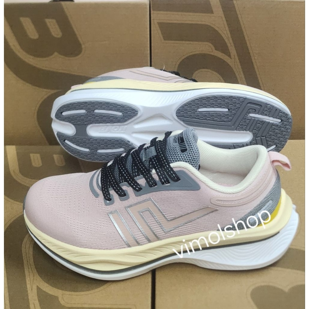 รองเท้าวิ่ง baoji รองเท้าผ้าใบ สีชมพู