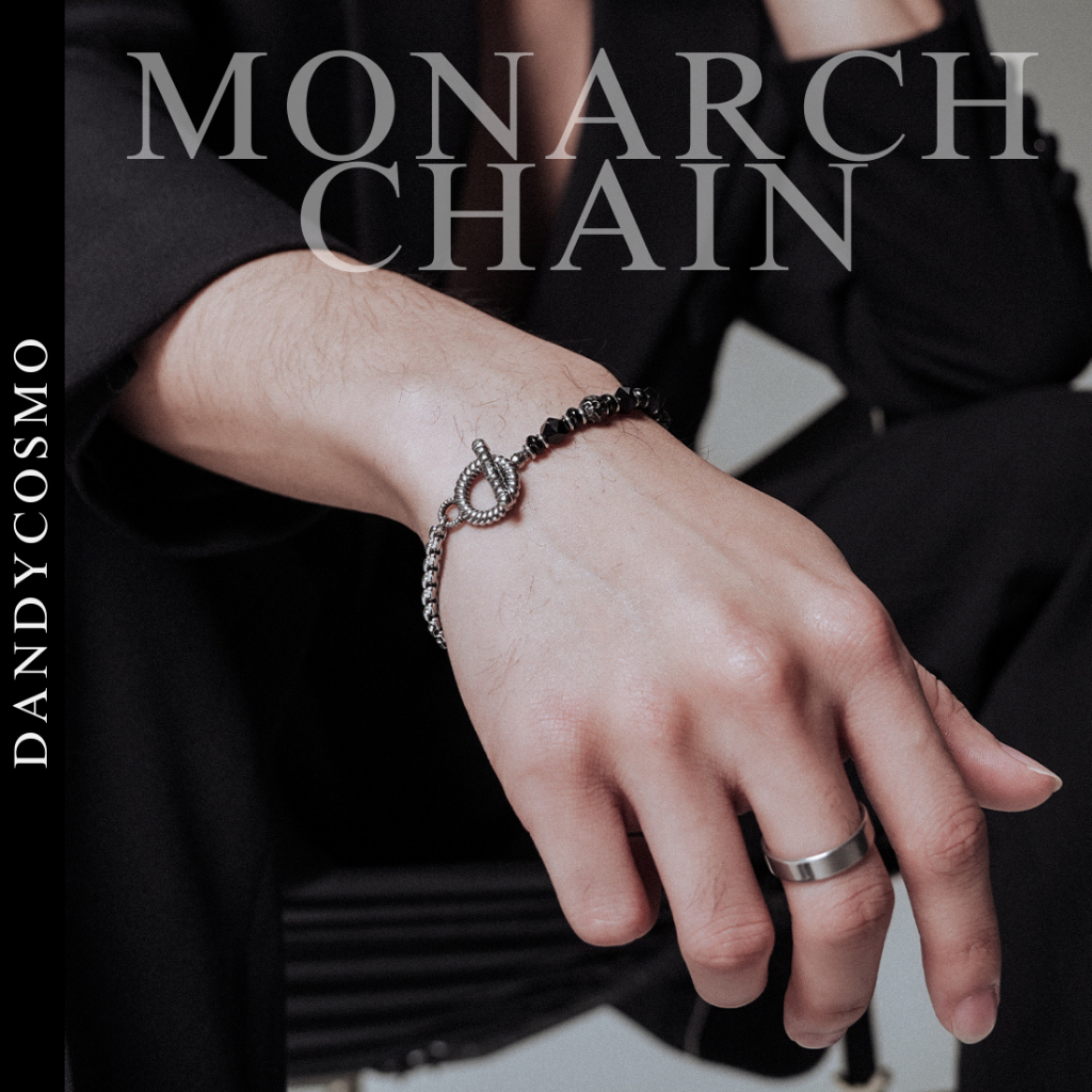 DANDY COSMO |สร้อยข้อมือ สแตนเลส ผสมหิน กำไล ผู้ชาย รุ่น MONARCH CHAIN