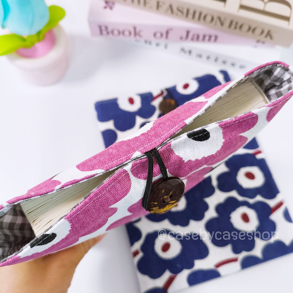 ซองใส่หนังสือ ผ้าฝ้ายแท้ A5| Book Sleeve ผ้าแฮนด์เมด พกพาสะดวก ถอดซักได้ - รูปที่ 2