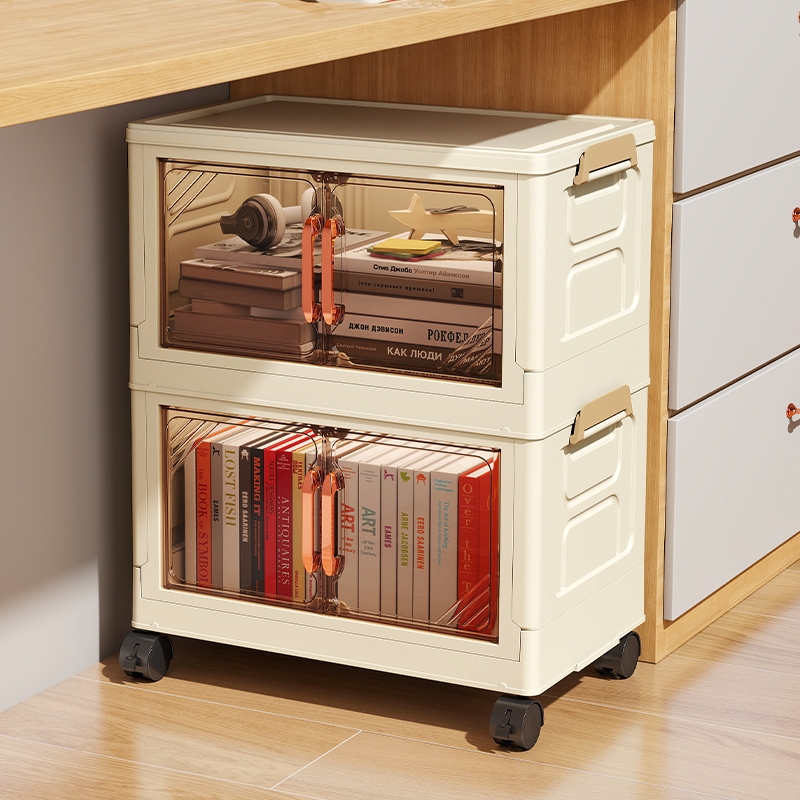 Magic ตู้เก็บของพลาสติก ขนาดใหญ่ ตู้อเนกประสงค์ ตู้เสื้อผ้าที่มีล้อสามารถพับเก็บได้ สไตล์การออกแบบโมเดิร์น