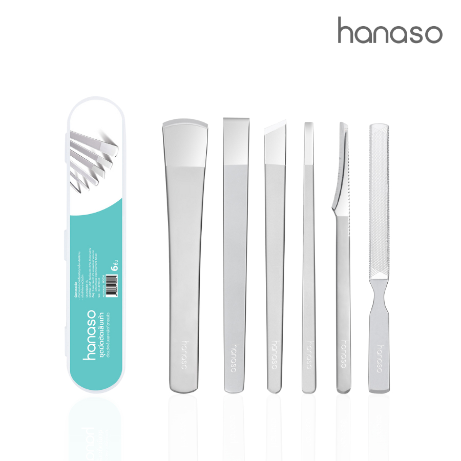 Hanaso ชุดมีดตัดเล็บขบ 6 ชิ้น Professional Pedicure Kit กรรไกรตัดเล็บขบ