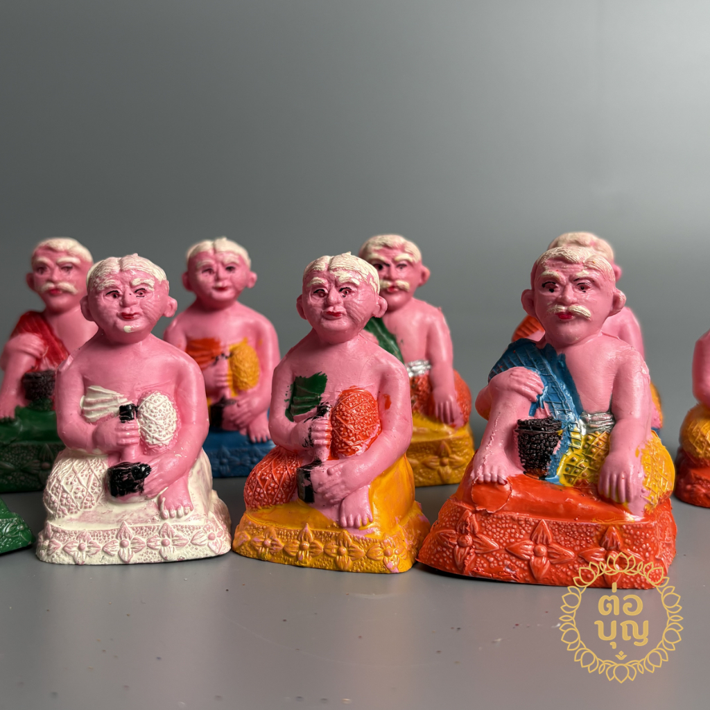 ตายายพลาสติก เครื่องตั้งศาล หลายสี ขนาด 4.5×4.5×7.5 ซม. ศาลพระภูมิ/เจ้าที่ พร้อมส่ง