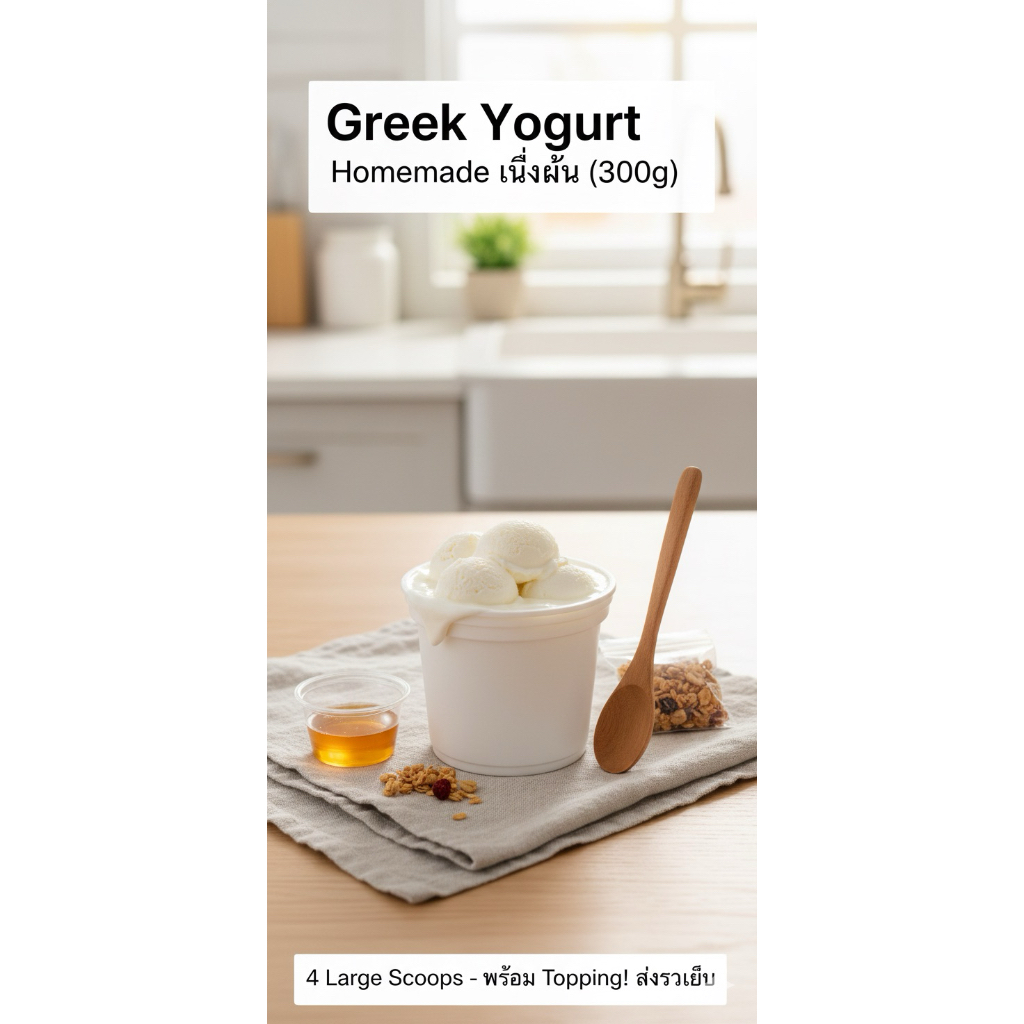 Greek yogurt +topping