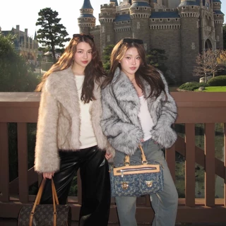 MALIMAYS - Julia Fur Jacket เสื้อแจ็กเก็ตขนเฟอร์ตัวสั้น ไล่สี มีกระเป๋าข้าง