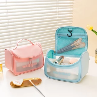กระเป๋าเครื่องสำอางแบบใส กันน้ำ สำหรับพกท่องเที่ยว Travel Wash Bag