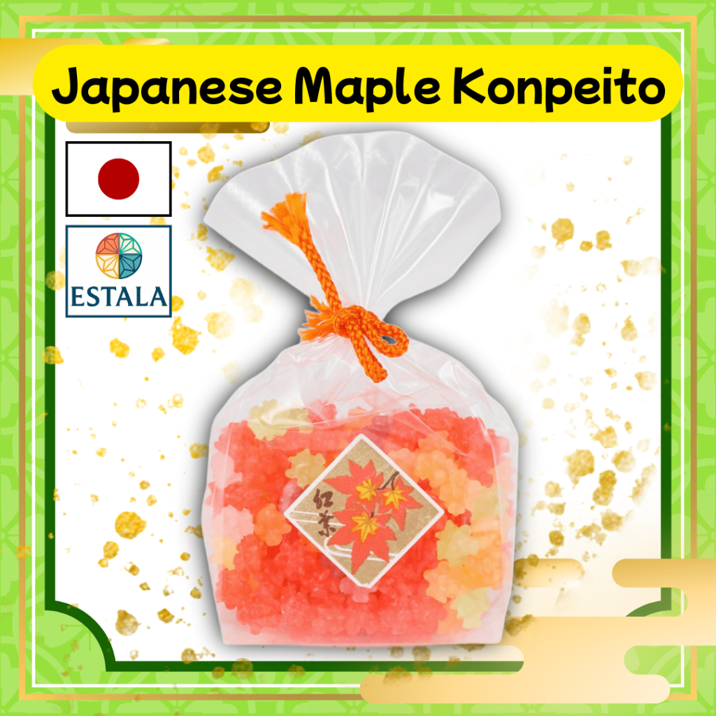 Estala Japanese snakcs Konpeito Candy Flower Shapes Bag (Japanese Maple)
