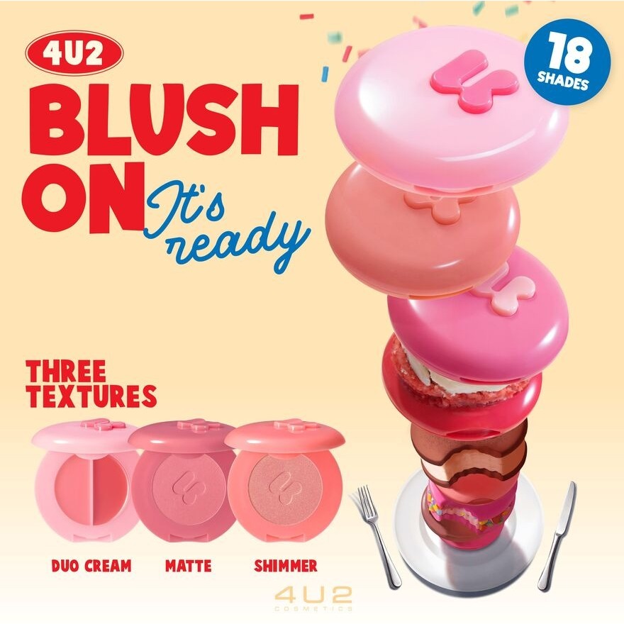4U2 BLUSH ON MATTE 3.2g. [มี 6 สี] 07-12