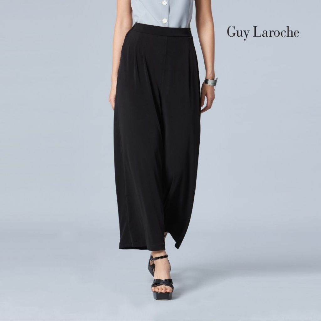 Guy Laroche กางเกง ทรง หลวม ญ โคซี่ ไวด์ สีดำ G9XVBL