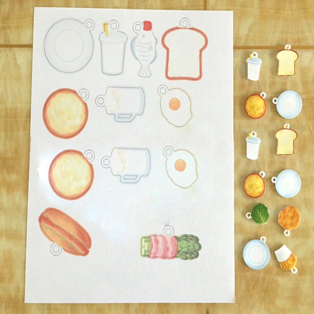 20แผ่นหดหดโปร่งแสงและสีขาวกระดาษฟิล์มแผ่นหดความร้อนสําหรับจี้ ทําเอง พวงกุญแจ ต่างหูและอุปกรณ์เสริมอื่นๆ - รูปที่ 2