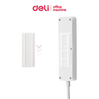 Deli สติ๊กเกอร์รางปลั๊กไฟ แผ่นกาวยึดปลั๊กติดผนัง ยึดปลั๊กกับกำแพง แผ่นกาวติดผนัง Power Strip Holder