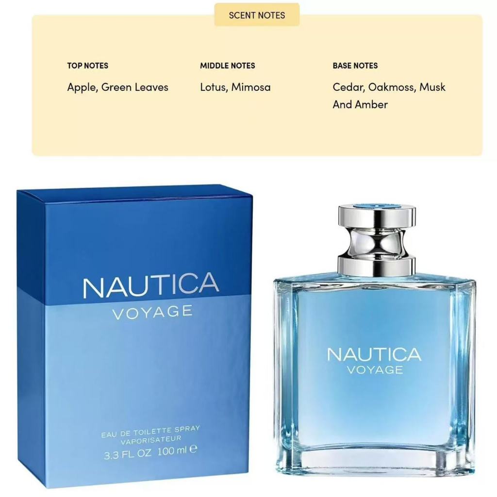 Nautica Voyage EDT 100ml น้ำหอมผู้ชาย กลิ่นสดชื่น สะอาด ใช้ได้ทุกวัน