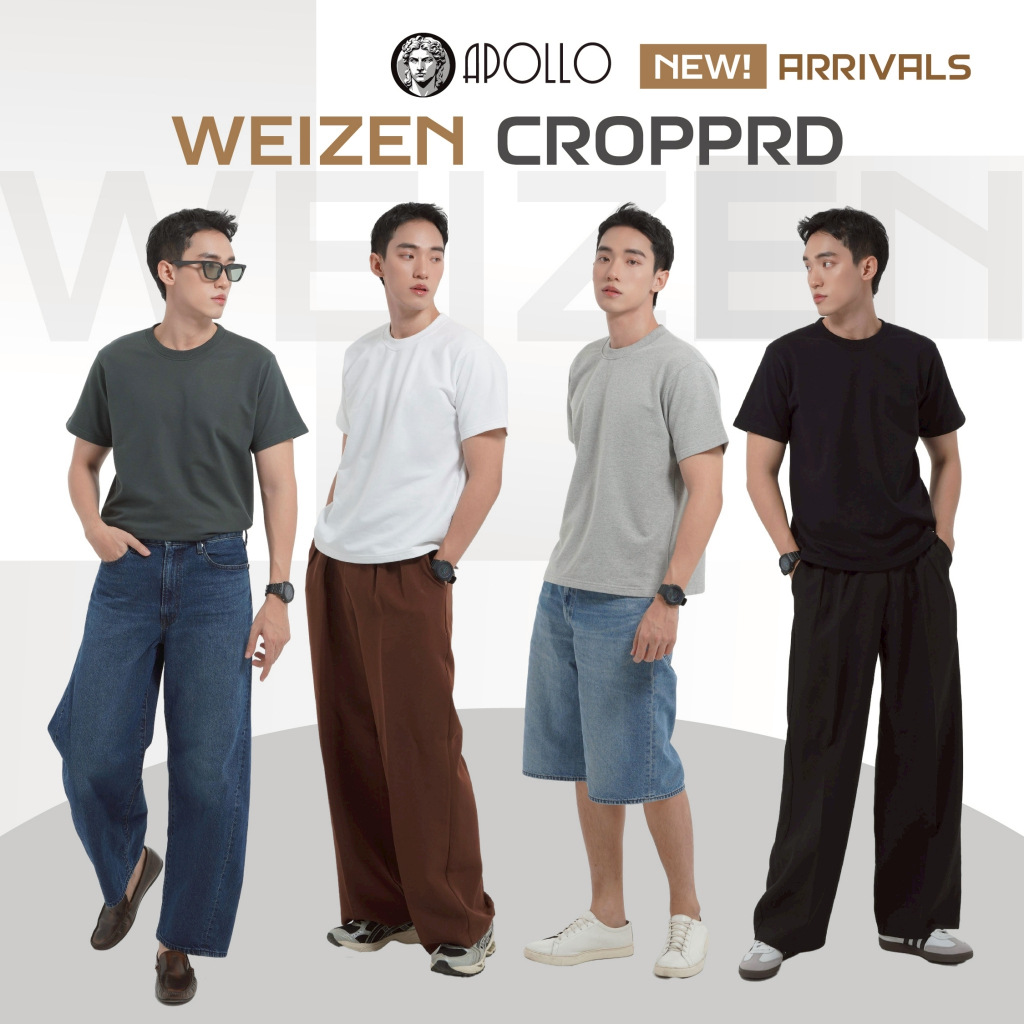 APOLLO เสื้อยืดครอปรุ่น WEIZEN CROPPED เนื้อผ้า CVC หนานุ่มไม่ย้วยไม่หด