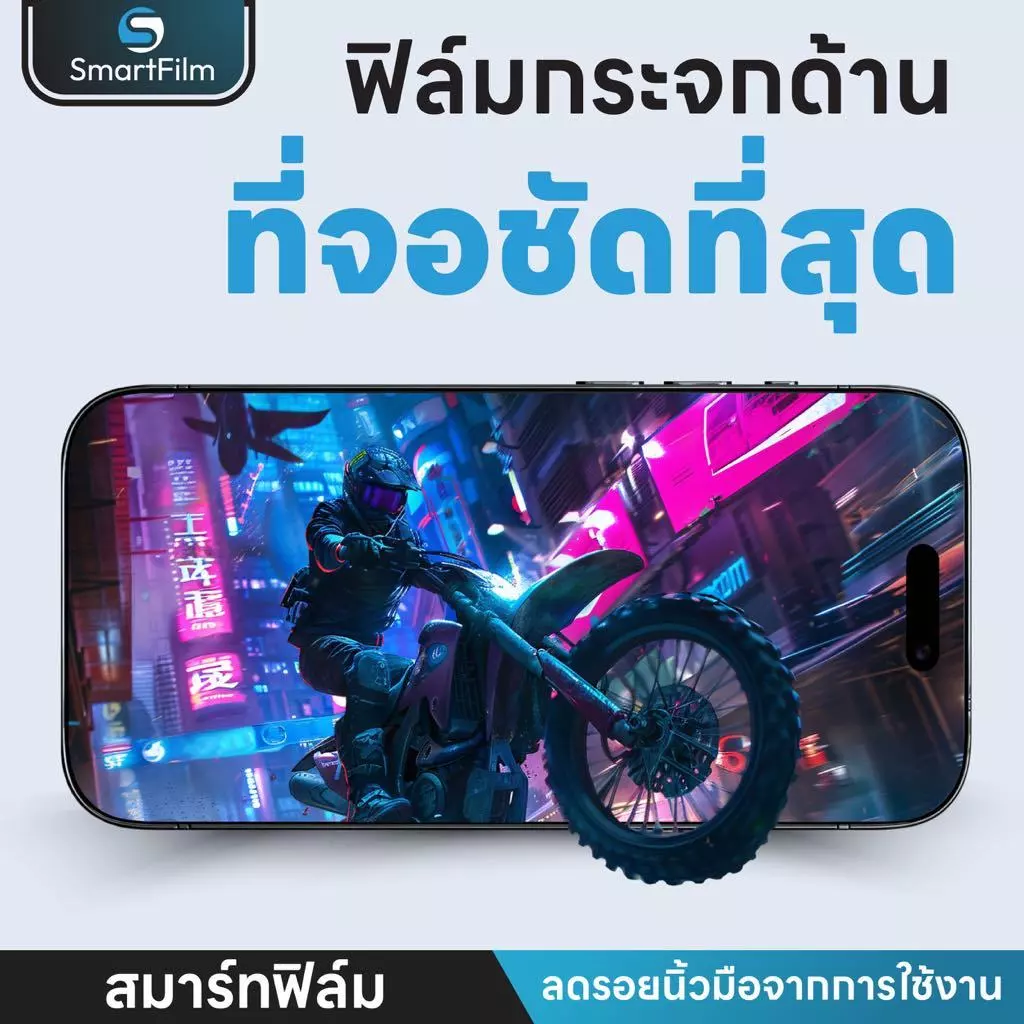 smartfilm ฟิล์มกันมอง + ผิวด้าน 9H For iphone 17 pro max 17air 16 pro max 15 11 iphone13 ฟิล์มกันเสือก AG Privacy ไอโฟน thumbnail 4