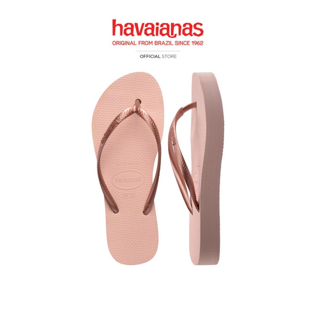 HAVAIANAS รองเท้าแตะ Slim Flatform Ballet Rose Pink 41445370076NF_H5PIXX