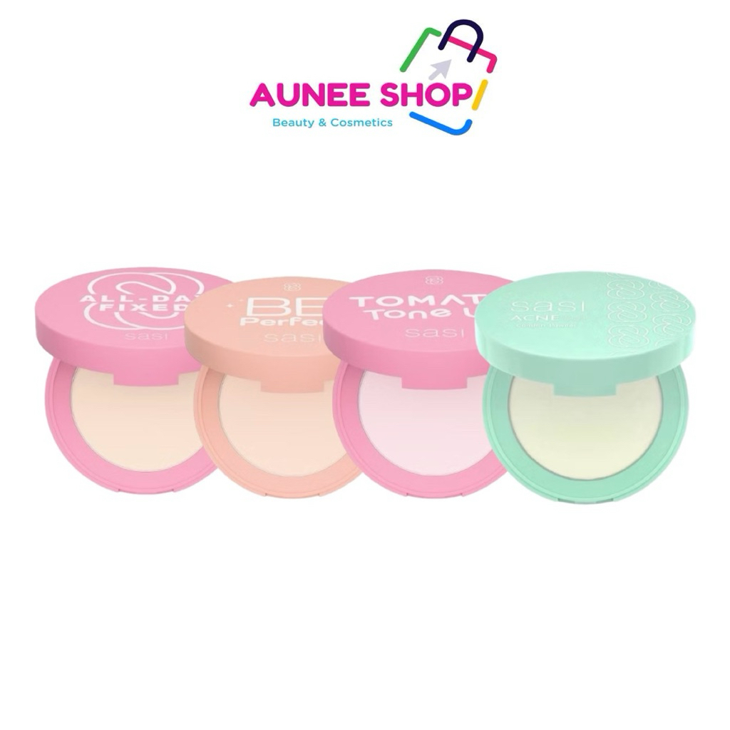 ส่งฟรี/มีไลฟ์ (1ชิ้น) ศศิ แป้งผิวเนียน 4   สูตร 4สไตล์ ใช้ได้ทุกโทนผิว SASI COMPACT POWDER 4.5g.