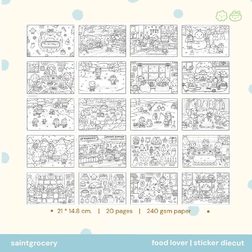 สมุดระบายสี winter story coloring book | saintgrocery ราคา ถูกที่สุด ดีลบีเคเค แกลเลอรีภาพที่ 4