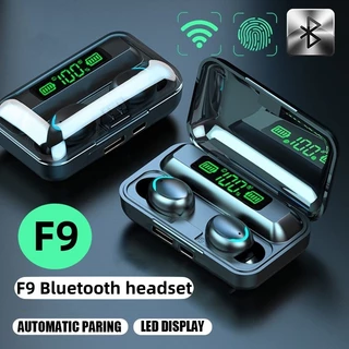 หูฟังบลูทูธ หูฟังสเตอริโอ หูฟังไร้สาย แยกเสียงซ้ายขวา TWS Wireless Earphone Bluetooth 5.1 Headset 9D HiFi Earbud รุ่น F9