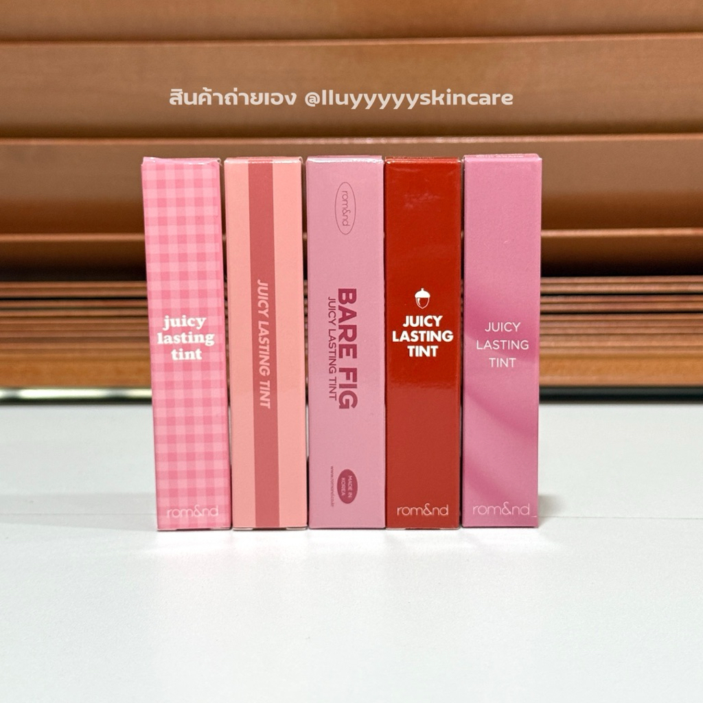 (กดในไลฟ์ลด40%) ลิปทินท์ Rom&nd Juicy Lasting Tint 5.5g ติดทนนาน ฉ่ำวาว