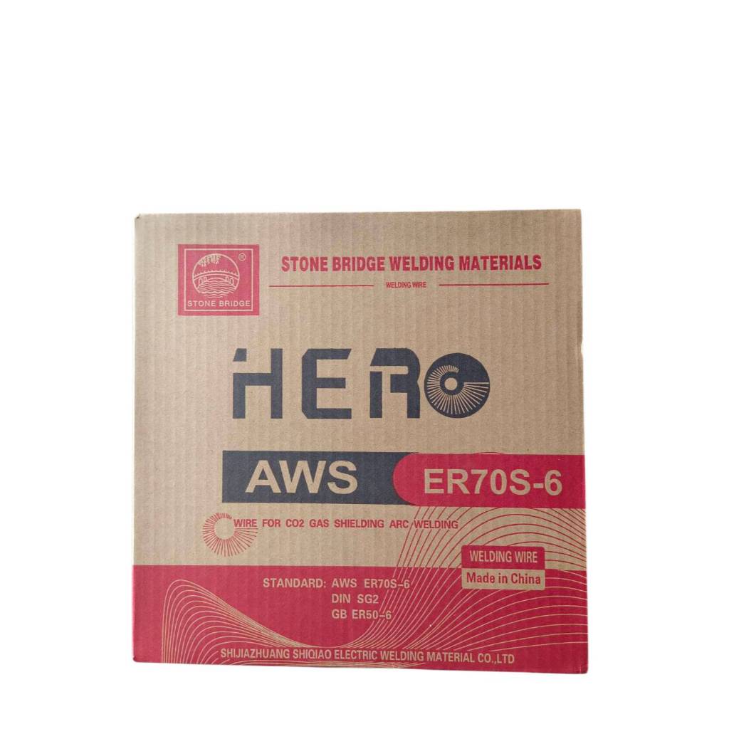 HERO *** 15 กก. ER70S-6*** ลวดเชื่อม MIG Co2 ER70S-6  15 กก. 1.2mm. (ใช้แก๊ส) ราคายกม้วน