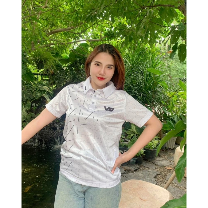 เสื้อกีฬา เสื้อกอล์ฟ ทรงUnisex ลายจิ๊กซอร์ไม้กอล์ฟ WJ-51 แบรนด์WIN SPORT