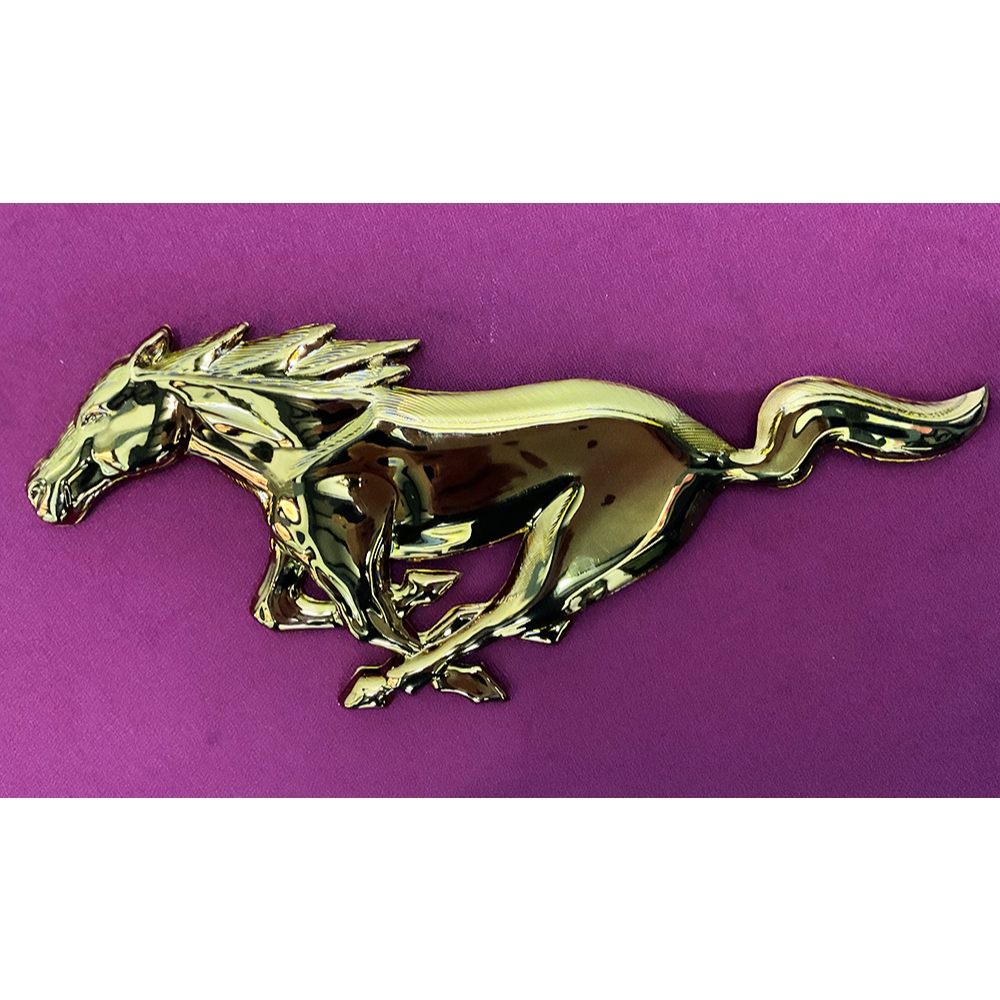 โลโก้ม้า Mustang ติดกระจังหน้า ม้าใหญ่ยาว 1 ฟุต สูง 12 CM. หลังยึดน็อต พร้อมส่งวันนี้ - รูปที่ 4