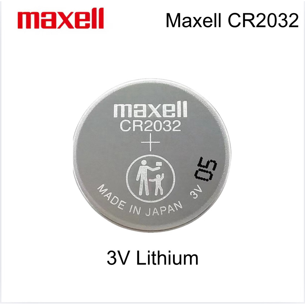 ถ่านกระดุม Maxell CR2032 , 2032 3V Lithium Battery