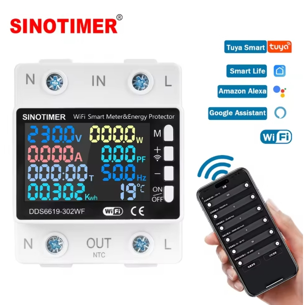 Sinotimer DDS6619-302WF เชื่อมต่อ WIFI ได้ เครื่องวัดมัลติฟังก์ชั่น Multi-function Meter