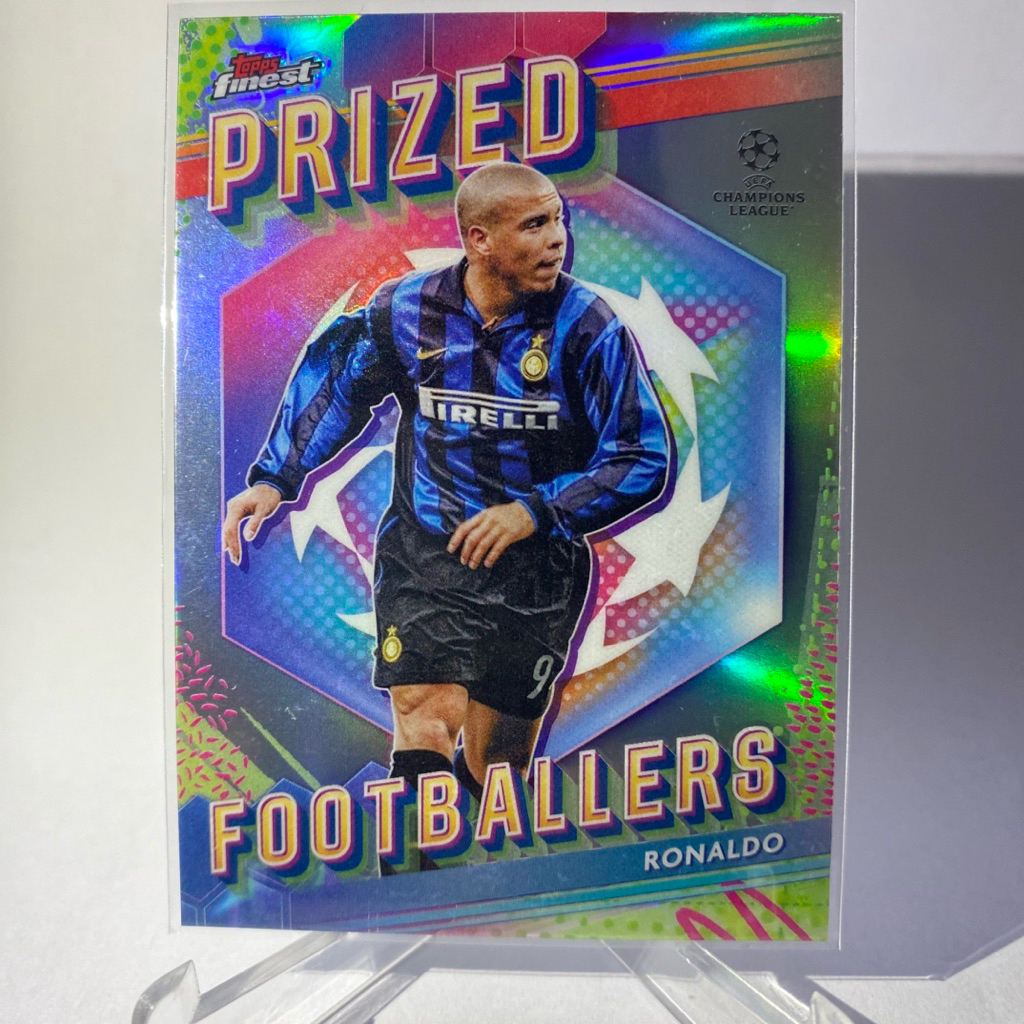 การ์ดนักฟุตบอล RONALDO, R9, INTERNAZIONALE MILANO, PRIZED FOOTBALLERS, TOPPS FINEST 2024