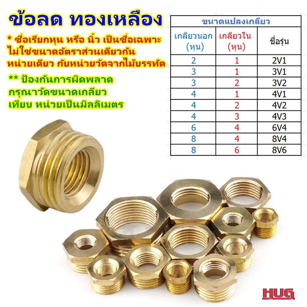 ข้อลด ทองเหลือง ข้อลดเหลี่ยม ข้อต่อ ตัวแปลงเกลียว ข้อต่อประปา ข้อต่อเกลียวนอกเกลียวใน ข้อต่อเกจ ลม ข้อต่อลม ข้อต่อทองเหล