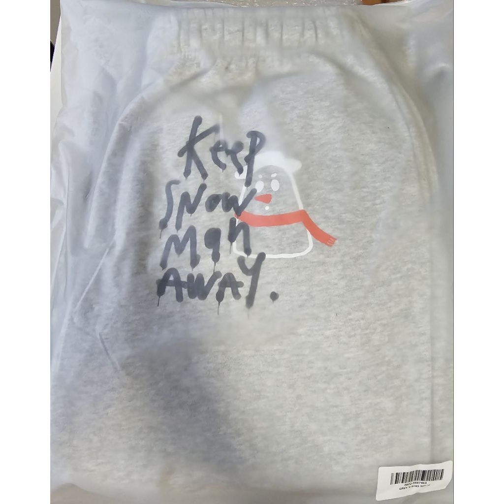 <พร้อมส่ง> Set KeepSilent Grey Hoodie M Size