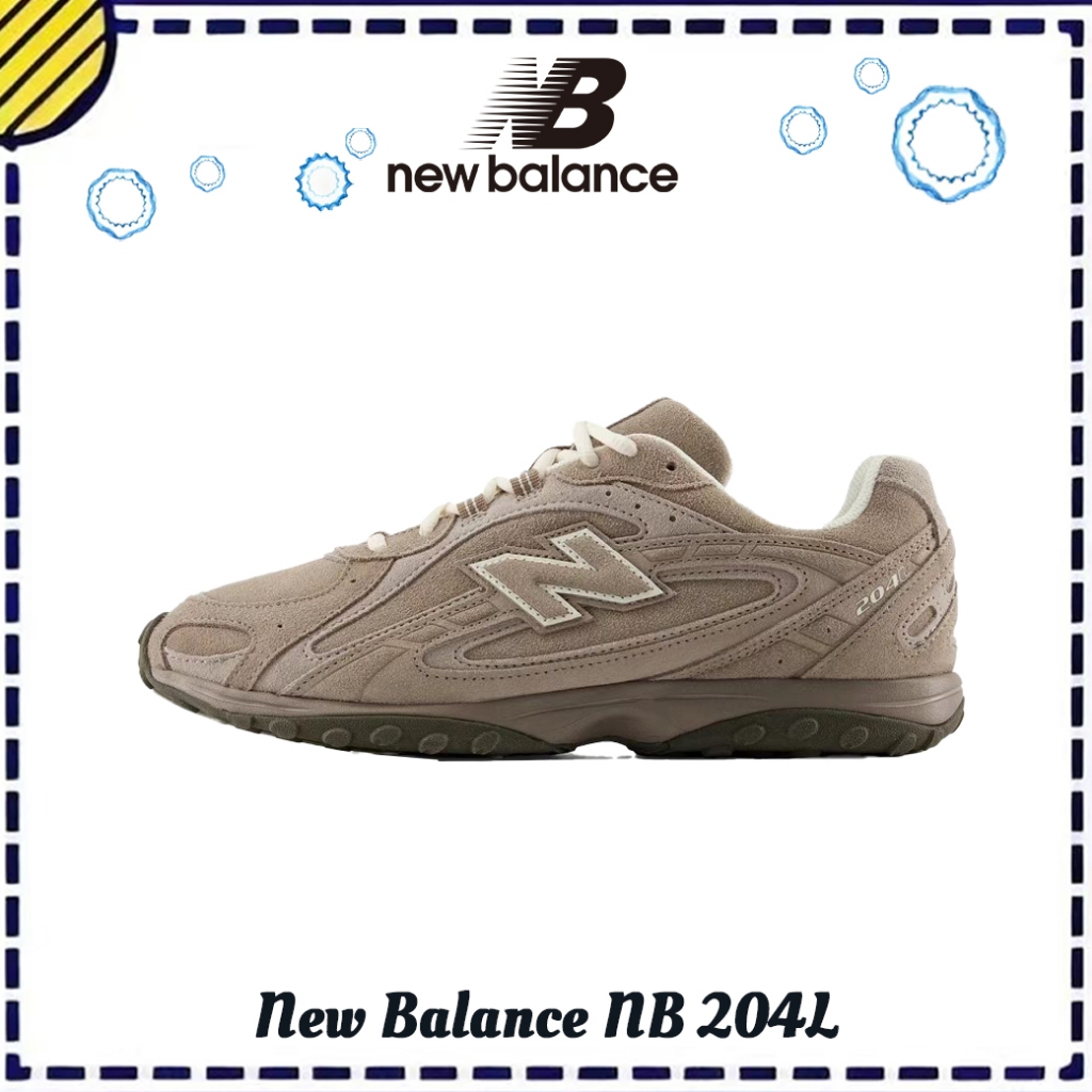 New Balance NB 204L รองเท้ากีฬารองเท้าส้นต่ำ สีเบจ U204LMMA สำหรับผู้ชายและผู้หญิง