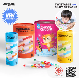 Jarmelo (Joan Miro) สีเทียนเด็กปลอดสารพิษ Twistable Silky Crayons ของเล่นระบายสีเด็กเสริมพัฒนาการ