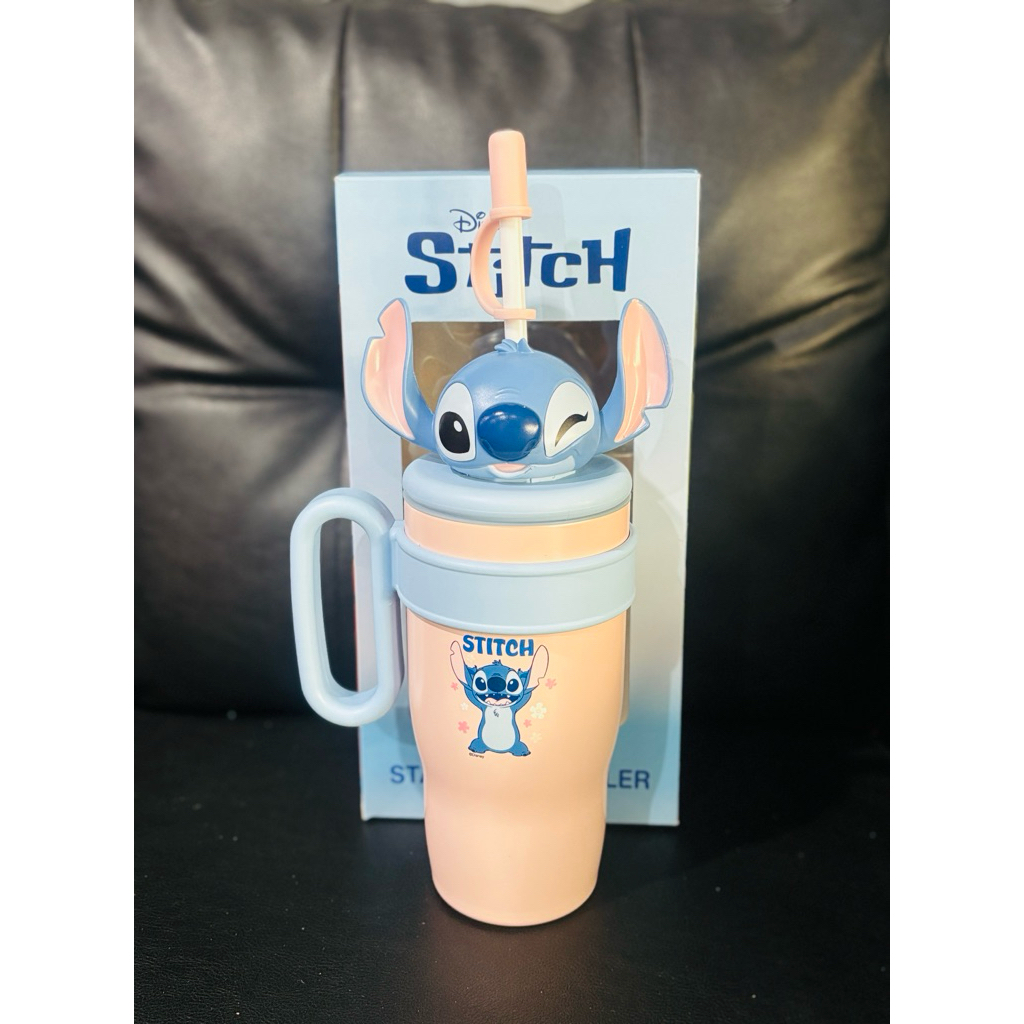 แก้วเก็บความเย็น Stitch สีชมพู