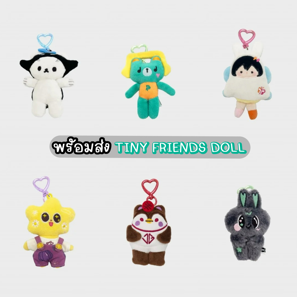พร้อมส่ง❣️ TINY FRIENDS DOLL KEYCHAIN โพก้าซัง เพิ่มพูน เอนี่ จัมโม่ Polcasan Any Permpoon Jummo ส่วนลดทักแชท