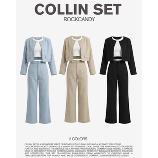 Collin เช็ตผ้าอัดกาวทรงสวย
