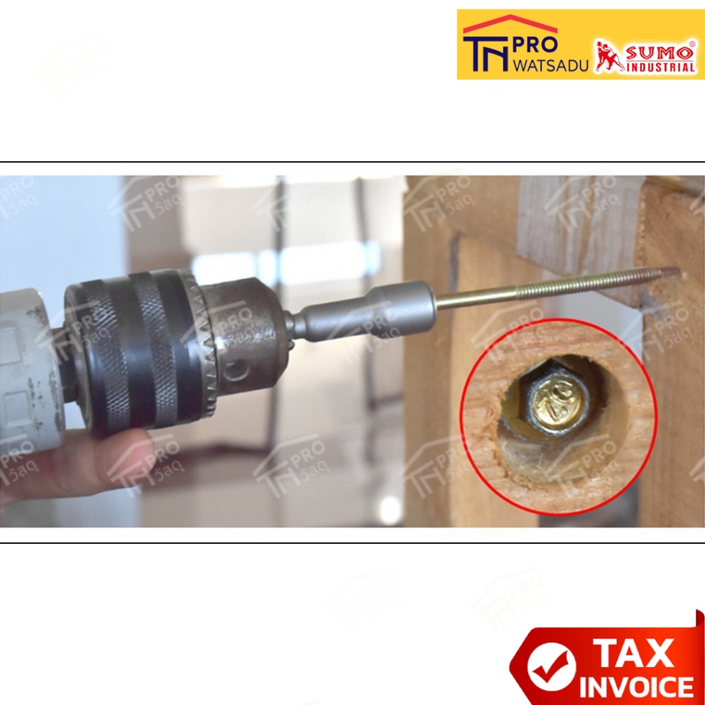 SUMO ลูกบล็อกแม่เหล็ก ดอกบล็อกลมแม่เหล็ก 6 เหลี่ยม เบอร์ 8 x 48mm - รูปที่ 5