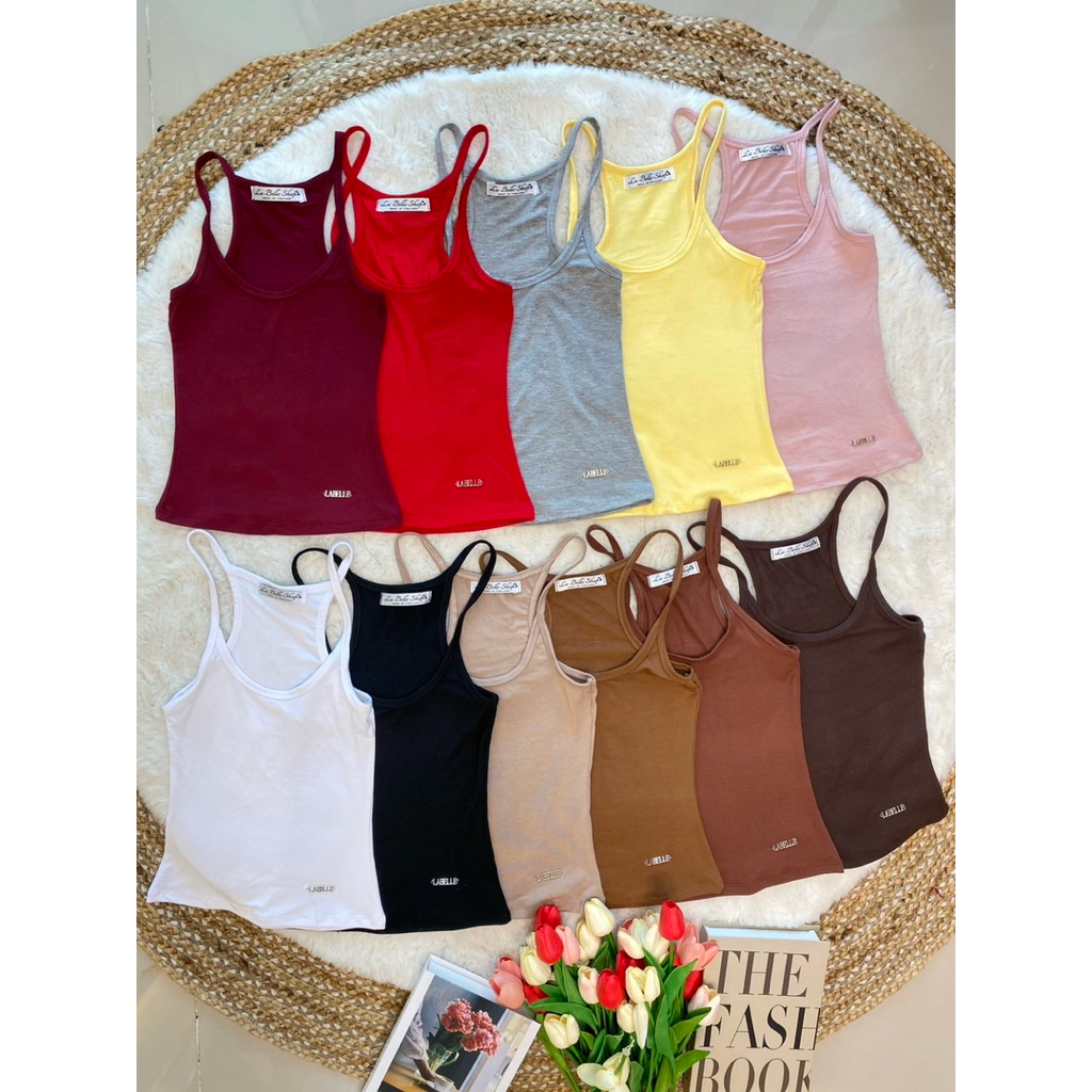 mnv_shop  เสื้อกล้ามสายเดี่ยวมินิเต็มตัว  เรย่อนเกรดA  ผ้าหนา   ติดอะไหล่LB