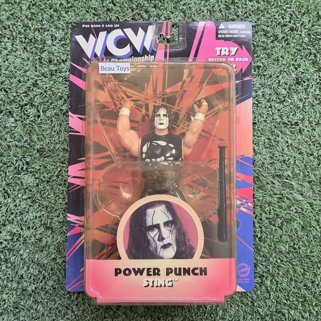 (ของแท้💯)ฟิกเกอร์ WCW Power Punch "Sting" งานปี 1998 (มือ1) 🔵🔴