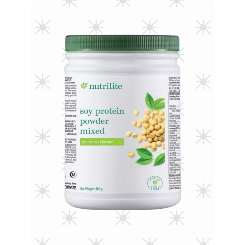 Amway Nutrilite Soy Protein Powder Mixed Green Tea 450G (แท้ช็อปมาเลเซีย) ไม่มีซ้อน