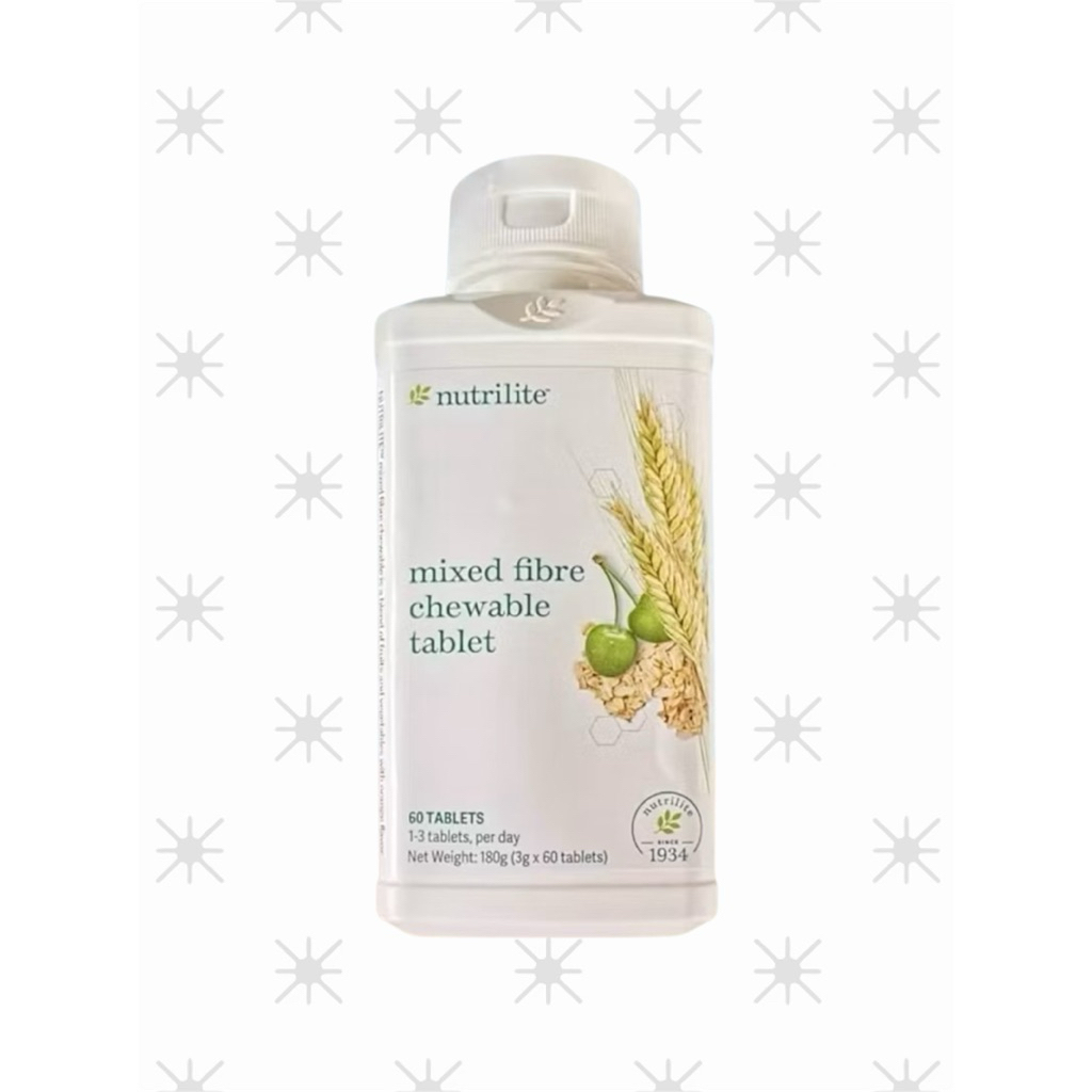 ชูเอเบิ้ล ไฟเบอร์ เบลนด์ นิวทริไลท์ เครื่องหมายการค้า - บรรจุ 60 เม็ด Nutrilite Mixed Fibre Chewable 60 Tablets