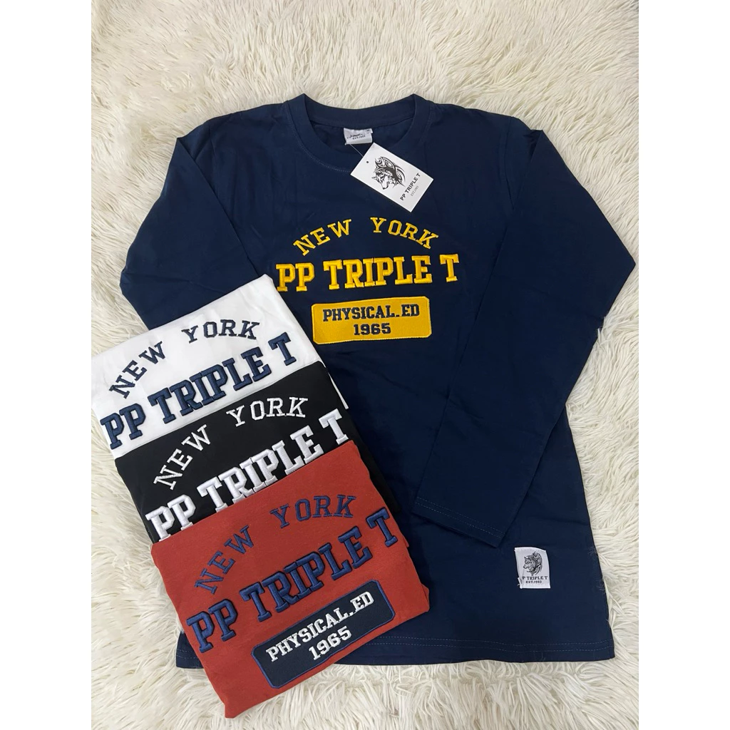 T..1.เสื้อแขนยาว งานปักเน้นๆPPนิวยอก&PPแขนยาวจั๊ม(ปัก5ดาว) S-4xlคอกลม ขายหญิงใส่ได้