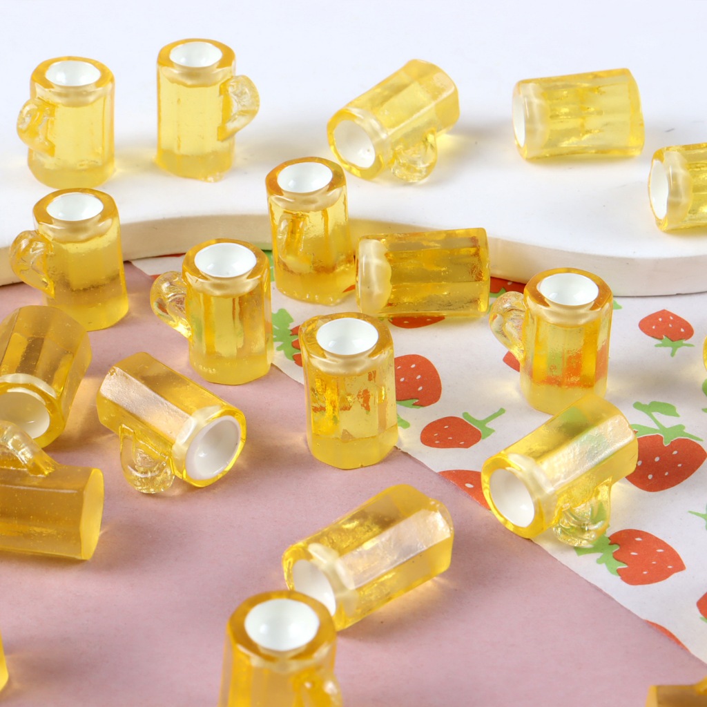 j177/10แก้วเบียร์มีหูจิ๋วเซ็ตละ 10 ชิ้น ของเล่นจำลองดีไอวาย