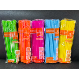 หลอดดูดน้ำ แบบยาว พลาสติก แบบยาว 24 cm หลอดน้ำ ขนาด 30 กรัม คละสี