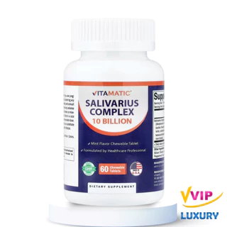 exp05/2028 โปรไบโอติกรวมลดกลิ่นปาก probiotic Salivarius Complex 10 billion 60 chew tab Vitamatic